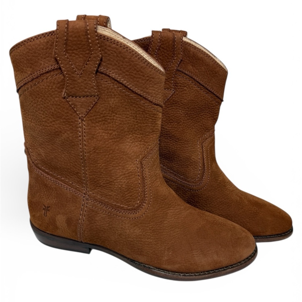 Frye Blair Western Short Boots Pebbled Leather Rare Country, Americana sz6